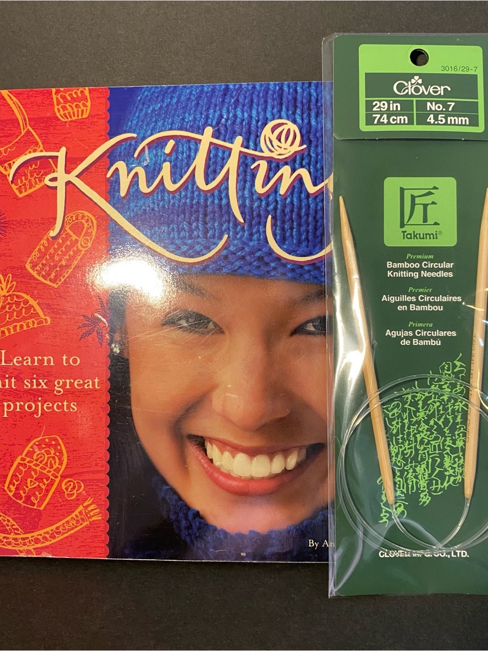 Instructional Knitting Book with NIP Takumi Bamboo Circular Knitting Needles #7